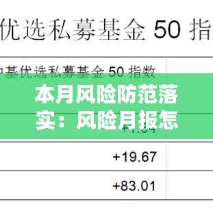 本月風險防范落實:風險月報怎么落實