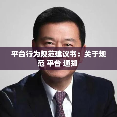 平臺行為規范建議書:關于規范 平臺 通知