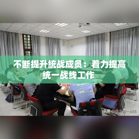 不斷提升統戰成員:著力提高統一戰線工作