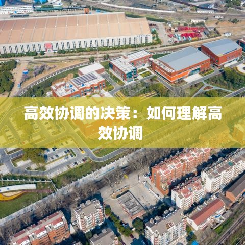 高效協(xié)調(diào)的決策:如何理解高效協(xié)調(diào)