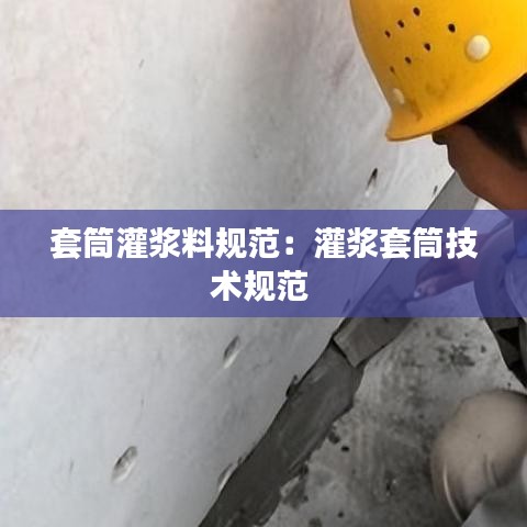 套筒灌漿料規范:灌漿套筒技術規范