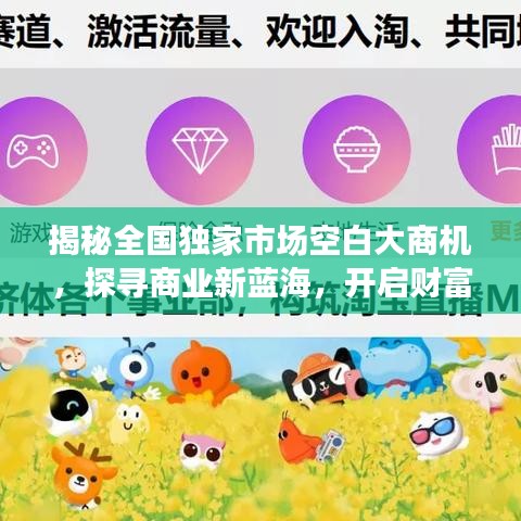 揭秘全國獨(dú)家市場空白大商機(jī),探尋商業(yè)新藍(lán)海,開啟財富大門!