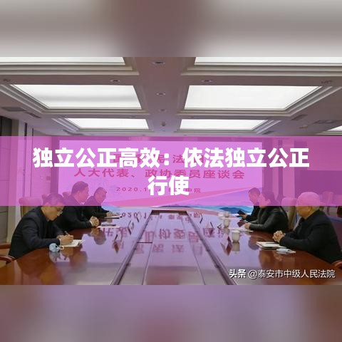 獨立公正高效:依法獨立公正行使