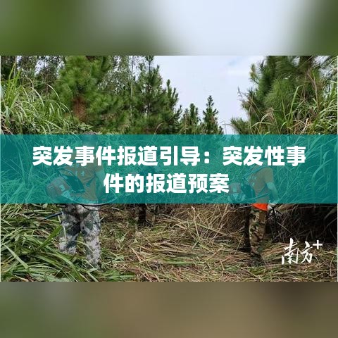突發事件報道引導:突發性事件的報道預案