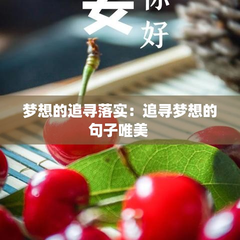 夢想的追尋落實:追尋夢想的句子唯美