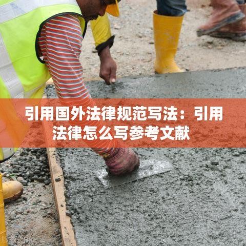 引用國外法律規(guī)范寫法:引用法律怎么寫參考文獻(xiàn)
