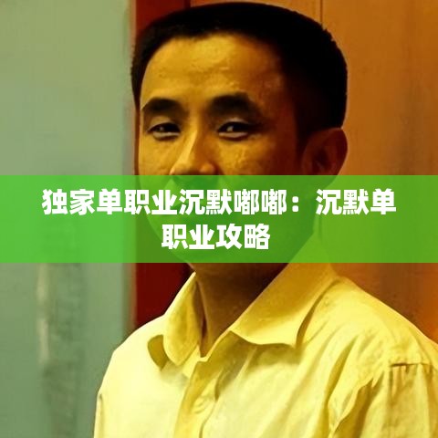 獨家單職業沉默嘟嘟:沉默單職業攻略