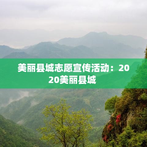 美麗縣城志愿宣傳活動:2020美麗縣城
