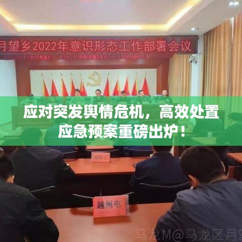 應(yīng)對突發(fā)輿情危機,高效處置應(yīng)急預(yù)案重磅出爐!
