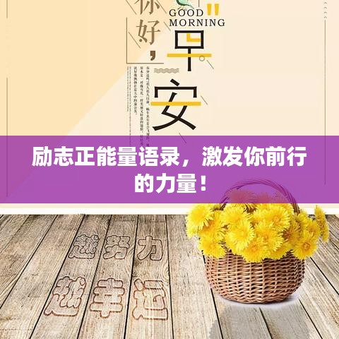 勵(lì)志正能量語錄,激發(fā)你前行的力量!