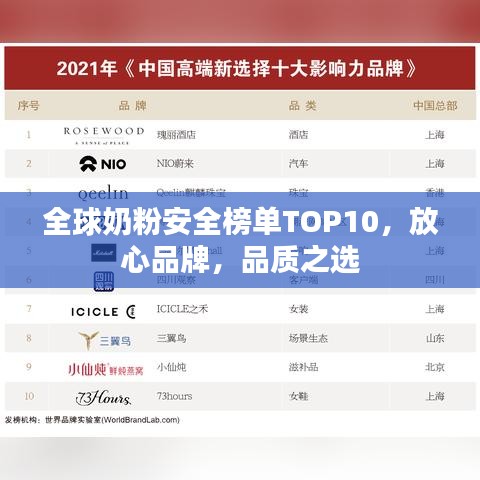 全球奶粉安全榜單TOP10,放心品牌,品質之選