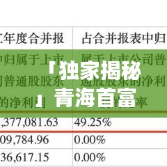 「獨家揭秘」青海首富引領時代風潮,成功之路今日揭秘!
