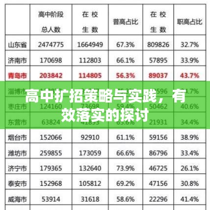 高中擴招策略與實踐,有效落實的探討