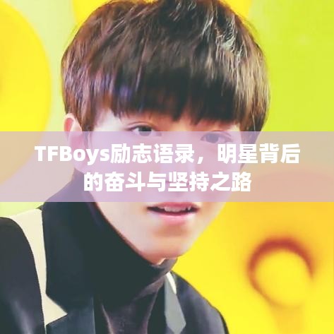 TFBoys勵(lì)志語(yǔ)錄,明星背后的奮斗與堅(jiān)持之路